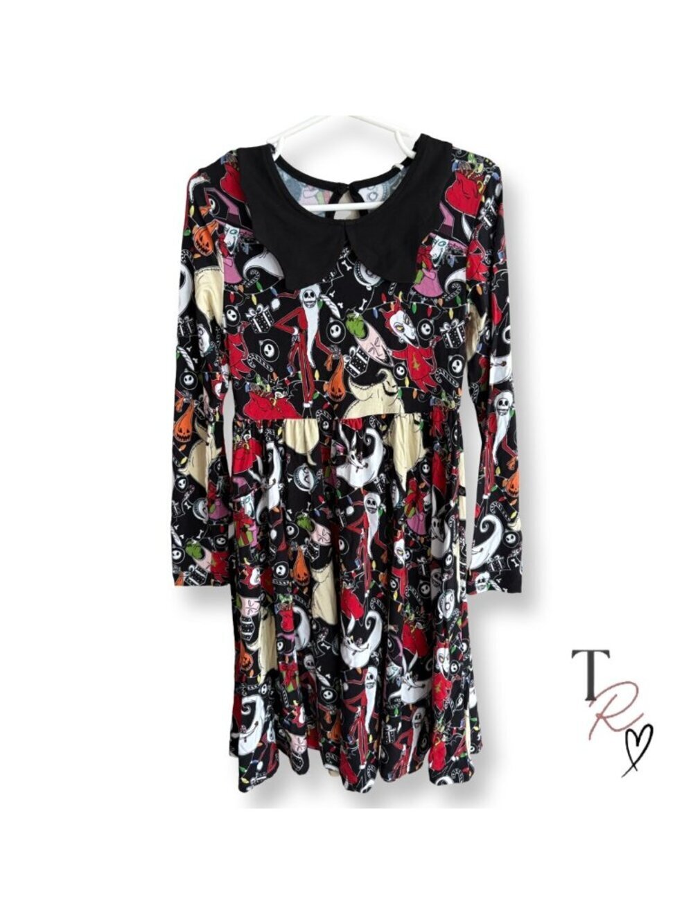 Onyx & Lore Nightmare Before Christmas Dress Peter Pan Collar Size 7T Size 7